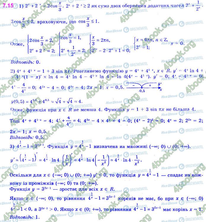 ГДЗ Алгебра 11 клас сторінка 7.15